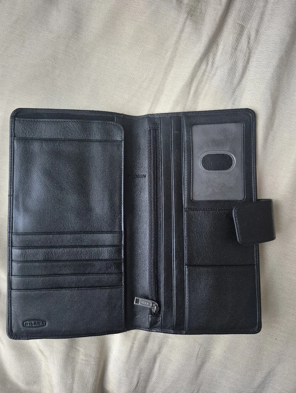 Dilana Black Leather Passport Wallet